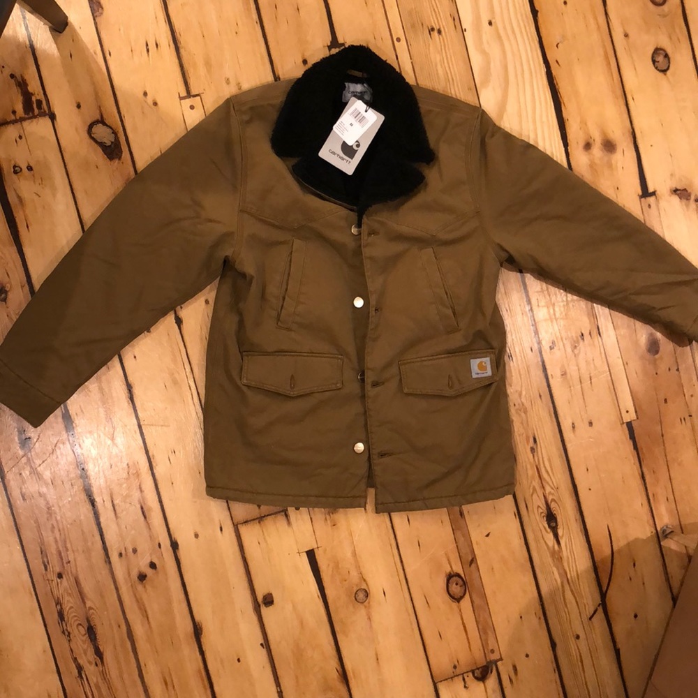 Carhartt Newman Coat in Hamilton Brown. Heavy Stone Wash.